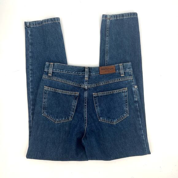 90s Vintage Mom Jeans Ann Taylor Slim Fit High Rise Straight Leg Jeans Size 8R - Picture 2 of 6